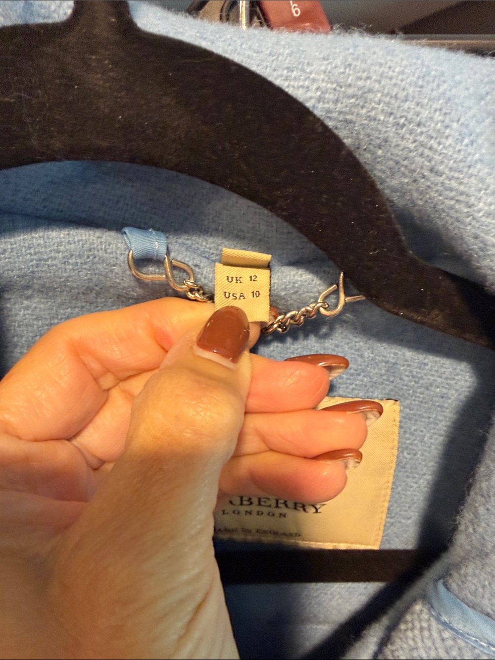 VINTAGE BURBERRY LONDON BLUE Toggle Coat - Women’s 💯 % Wool. Made in England. 10 - Picture 5 of 8